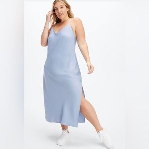 Fabetics Slip Dress in Wedgewood Blue #001